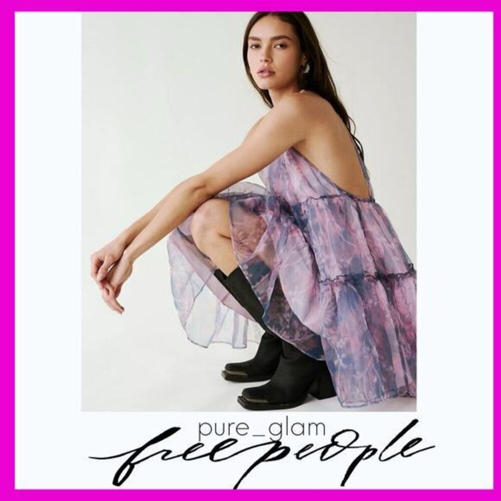 Free People mini dress tiered